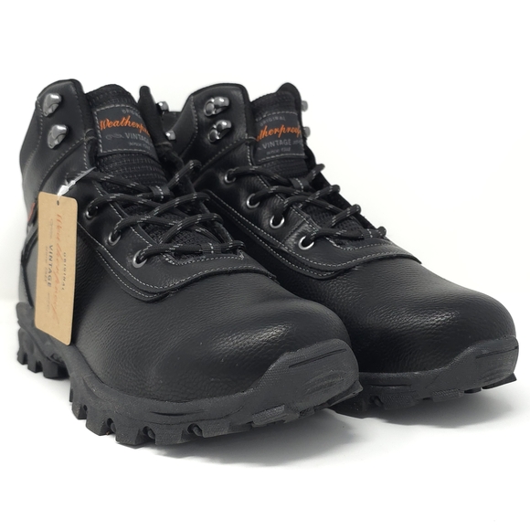 New Weatherproof Boots Vintage Jace Black Combat Hiking 10M - Picture 2 of 10